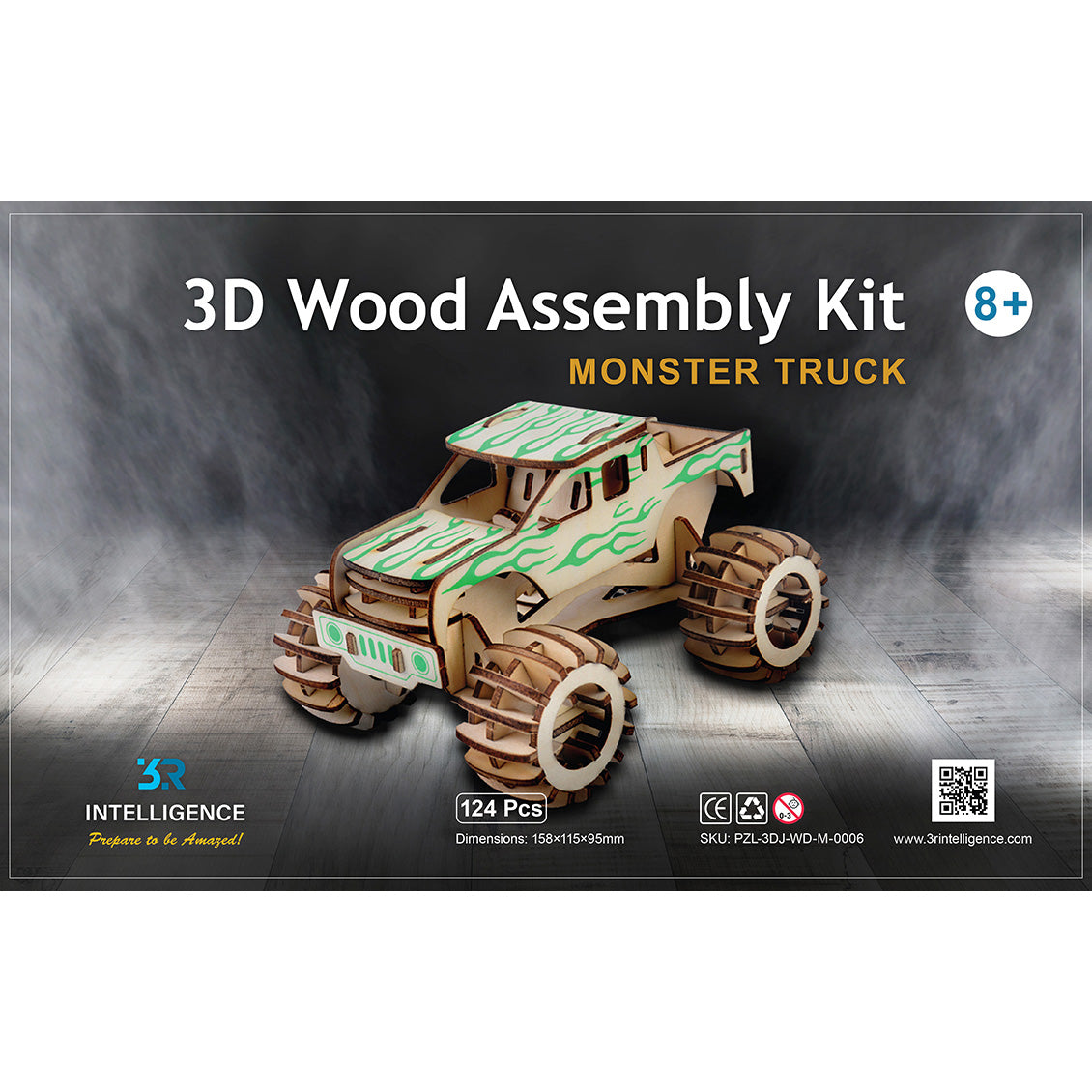 Monster Truck 3D Wood Assembly Kit