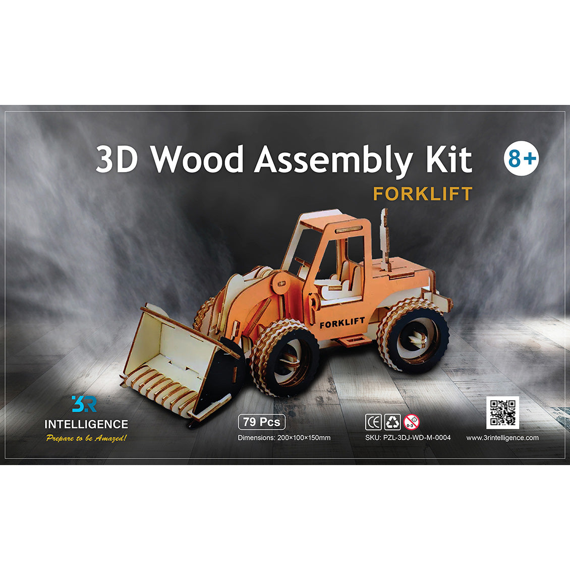 Forklift 3D Wood Assembly Kit