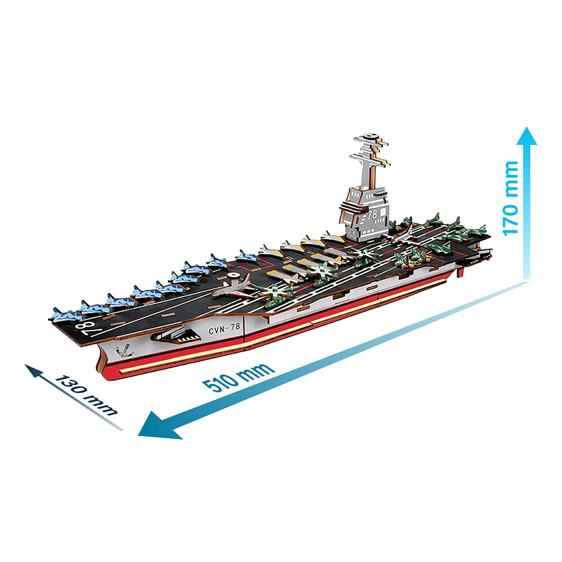 Aircraft Carrier 3D Wood Assembly Kit