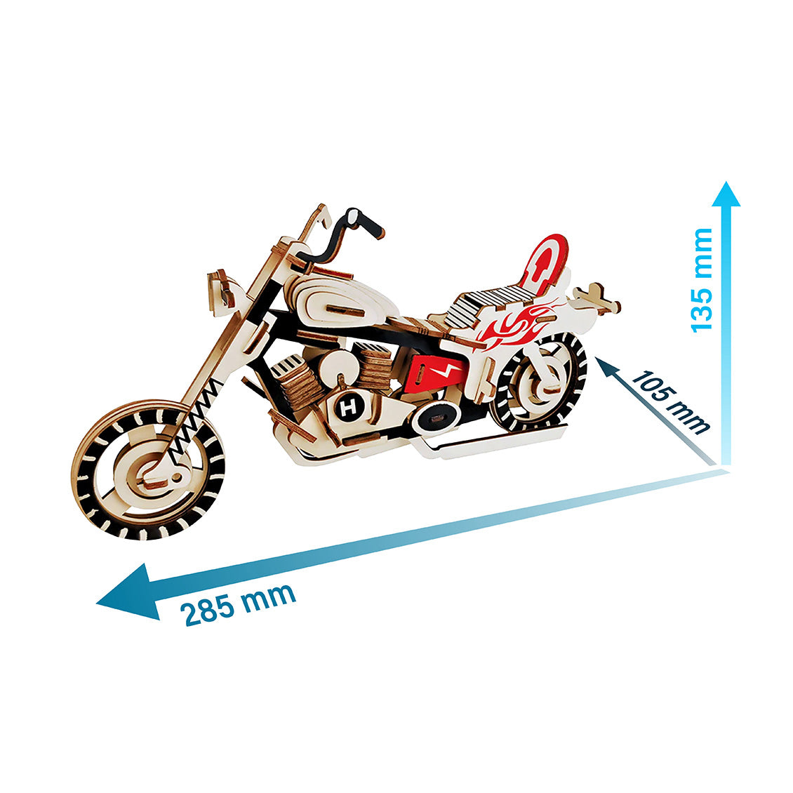 Harley Motorcycle 3D Wood Assembly Kit