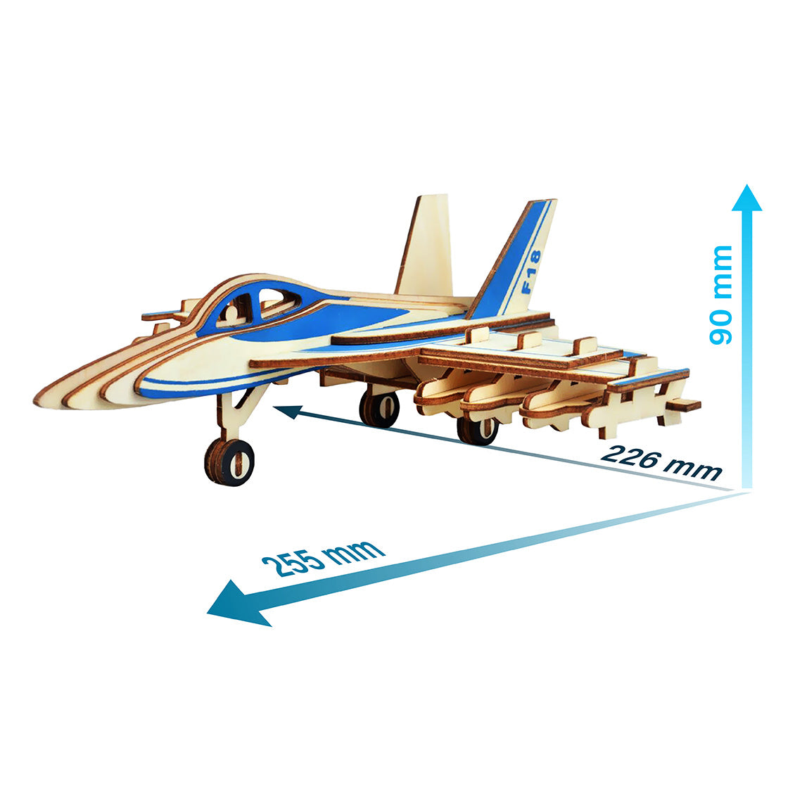 F-18 Hornet Bomber 3D Wood Assembly Kit